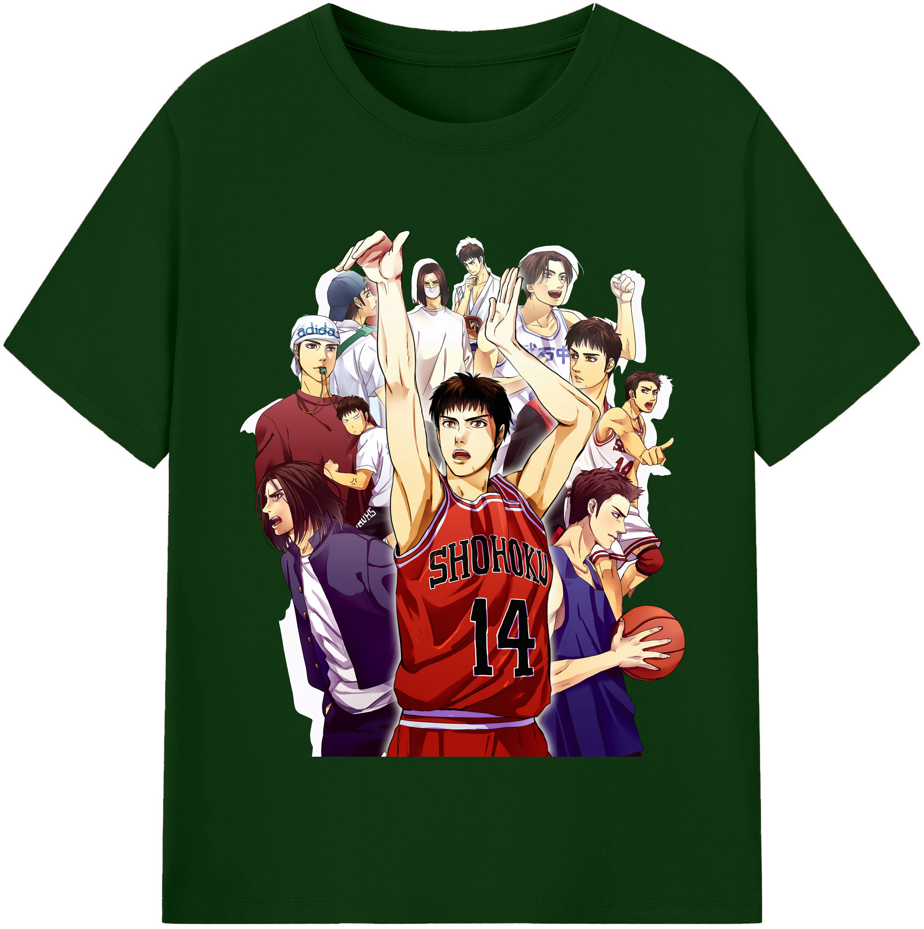 SLAM DUNK／スラムダンク 綿100％半袖Tシャツ（フロントプリント）